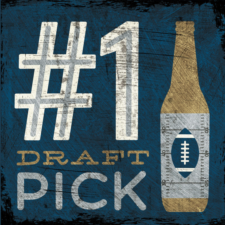Football III Blue Mural Wallpaper