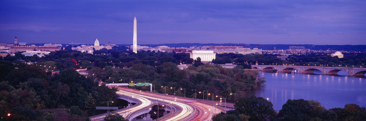 Capital Twilight Mural Wallpaper - Blue Tone - pure wallpaper artwork