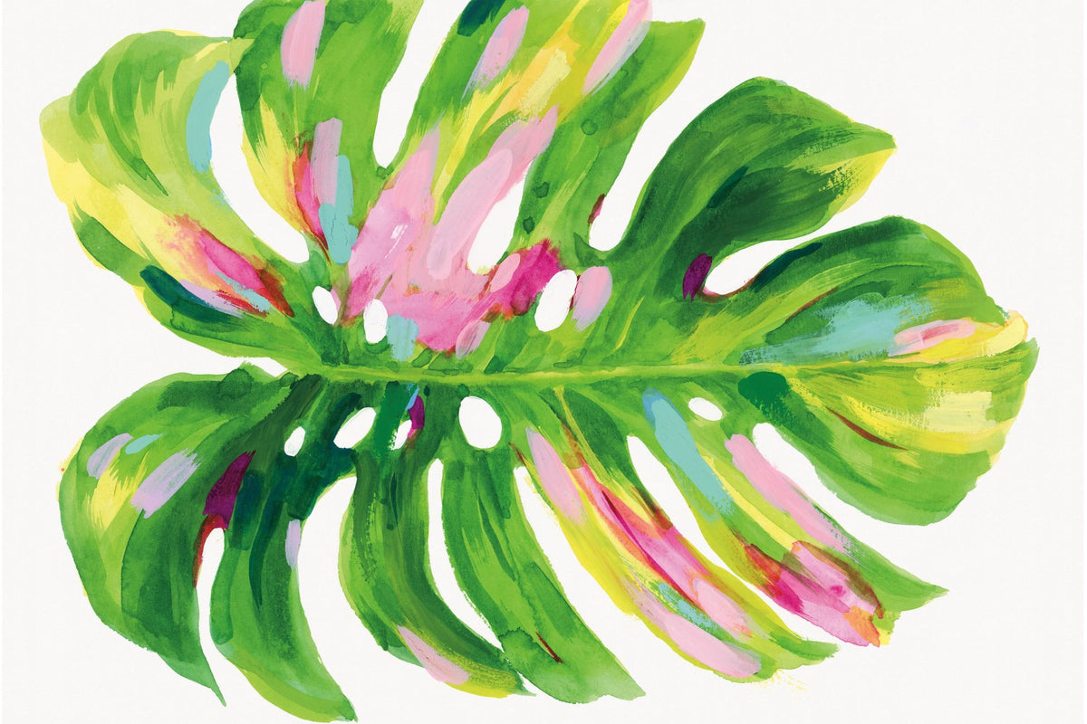 Colorful Tropical Leaf I Mural Wallpaper - pure wallpaper artwork