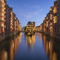 Canal Twilight Mural Wallpaper - pure wallpaper artwork
