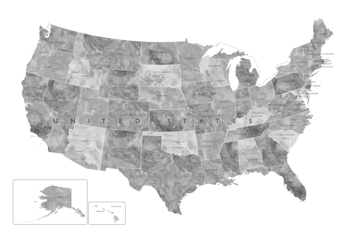 US State Map - Jimmy Mural Wallpaper - pure wallpaper artwork