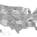 US State Map - Jimmy Mural Wallpaper - pure wallpaper artwork