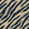 Watercolor Tiger Stripes, Blue on Beige Mural Wallpaper - pure wallpaper artwork