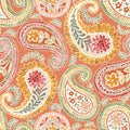 Harvest Paisley Orange Mural Wallpaper - pure wallpaper artwork