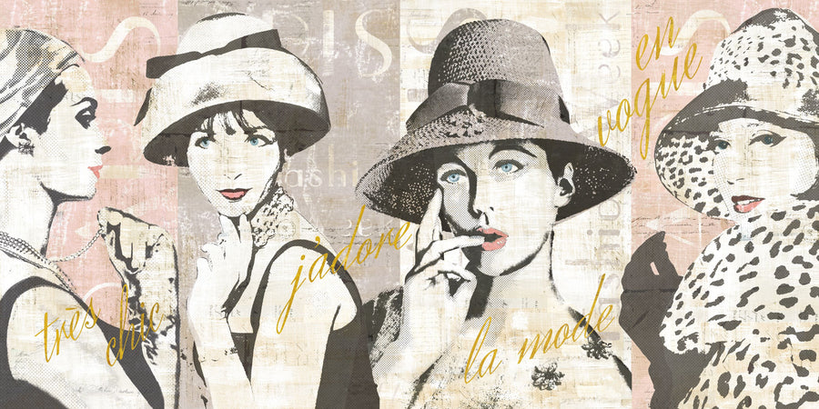 Fashion Week Paris Halftone V Mural Wallpaper