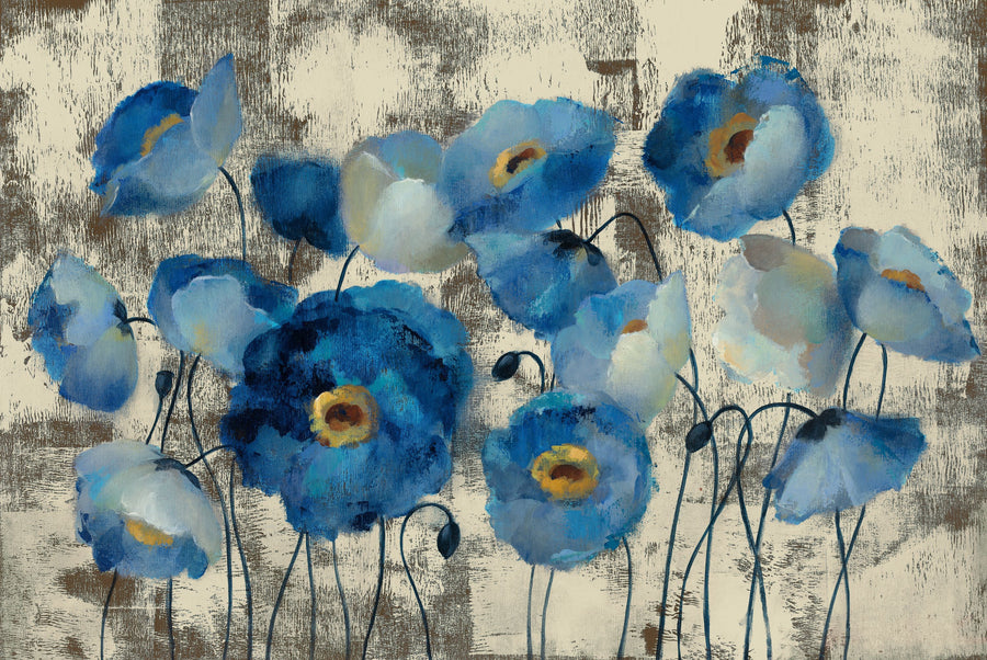 Aquamarine Floral Mural Wallpaper