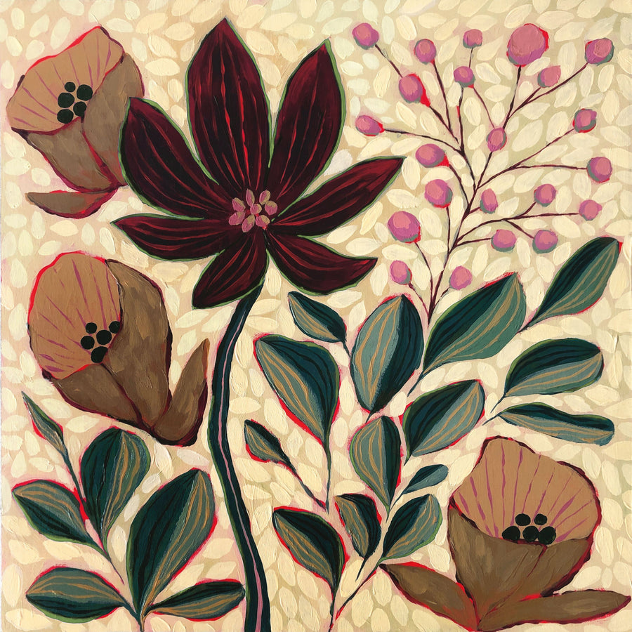 Autumn Florals Mural Wallpaper