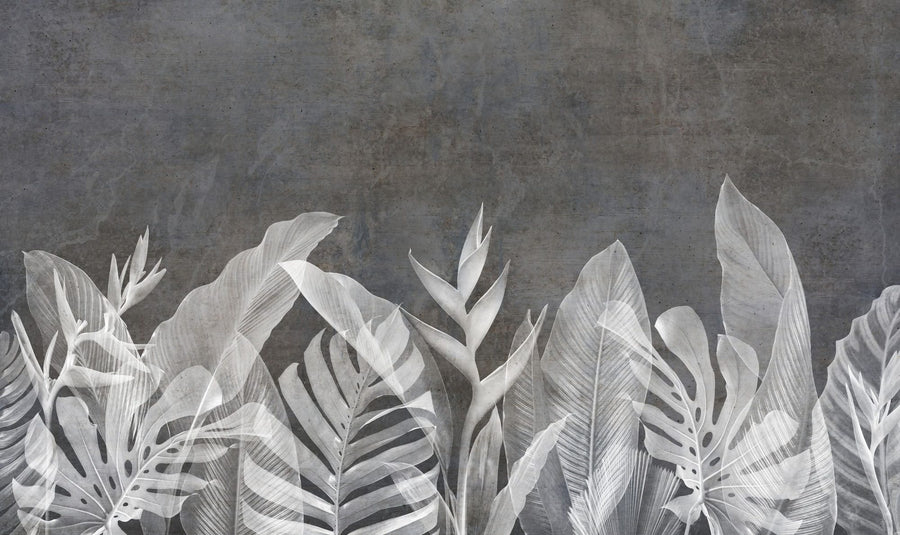 Botanical Wallpaper Mural – Leaf & Plant Wall Mural – Whisper Leaf printable artwork