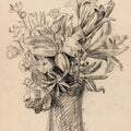 Flowers in a Vase Sketch Mural Wallpaper - pure wallpaper artwork