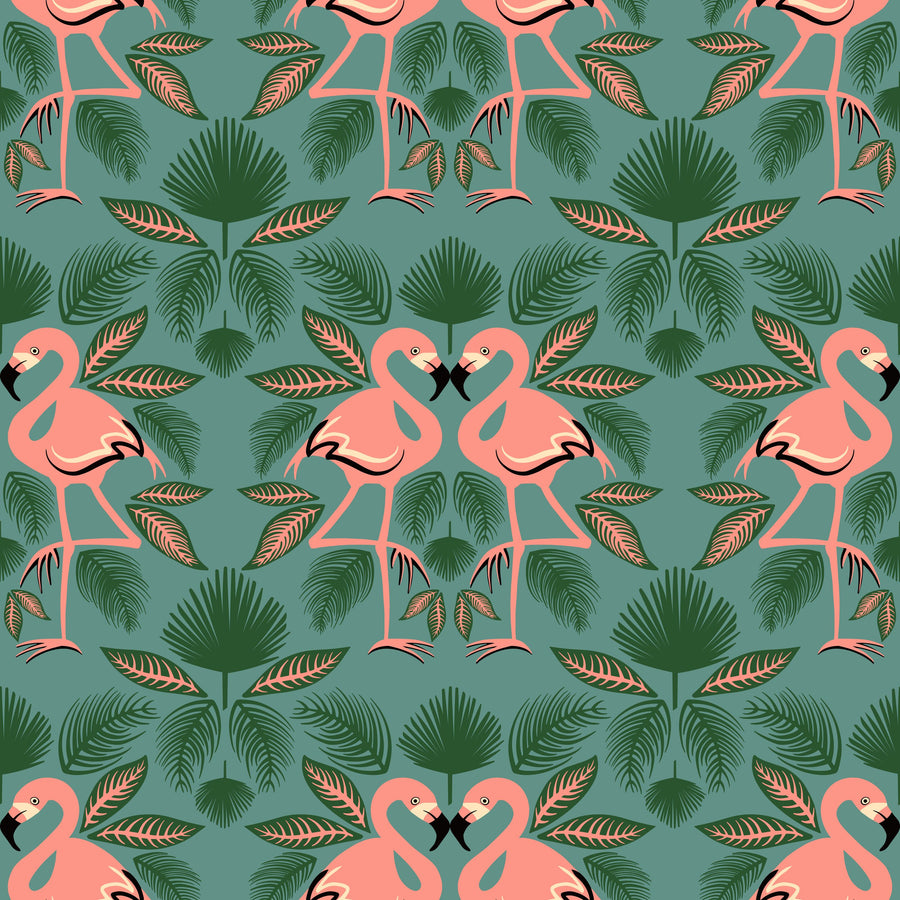 Flamingo Friends Mural Wallpaper