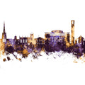 Stratford-upon-Avon England Skyline Purple & Gold Mural Wallpaper - pure wallpaper artwork