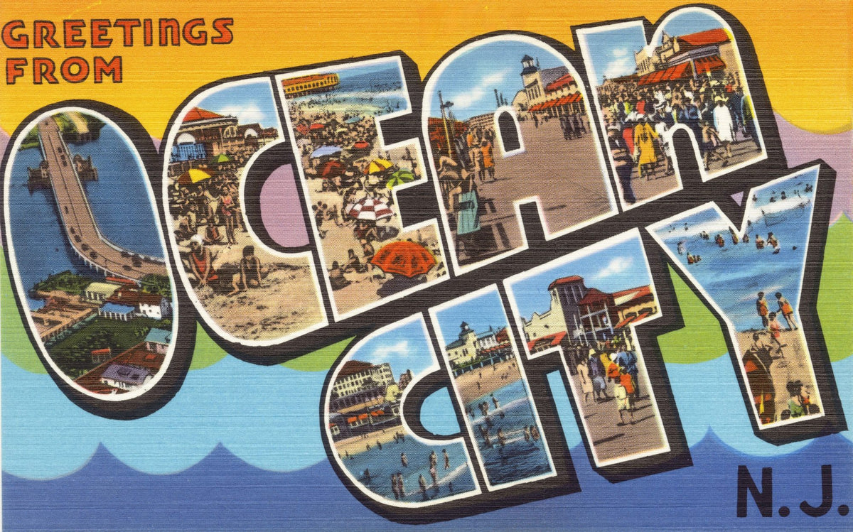 Greetings From Ocean City Mural Wallpaper - pure wallpaper artwork