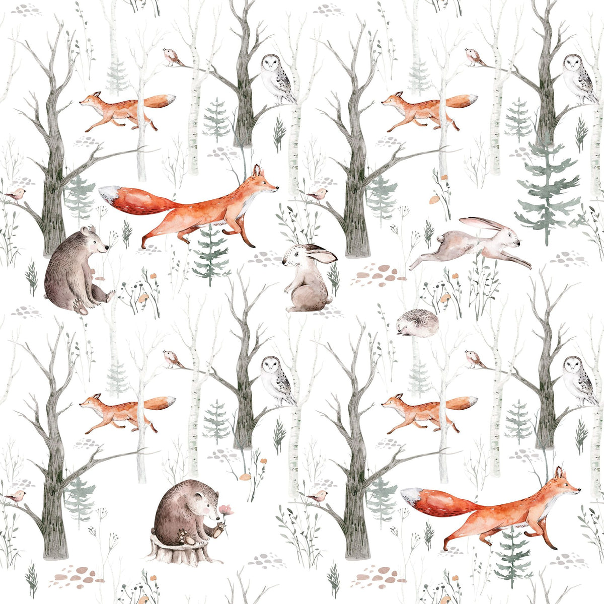 Woodland Stroll Mural Wallpaper - pure wallpaper artwork