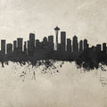 Seattle Skyline Concrete Mural Wallpaper - pure wallpaper artwork