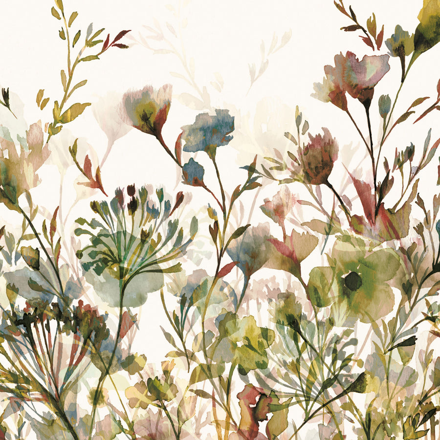 Transparent Garden Honeybloom Mural Wallpaper