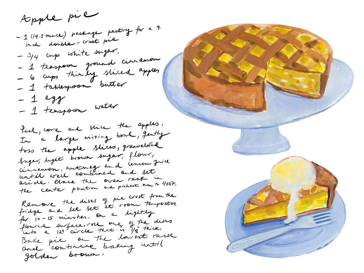 My Apple Pie Recipe Mural Wallpaper - pure wallpaper artwork
