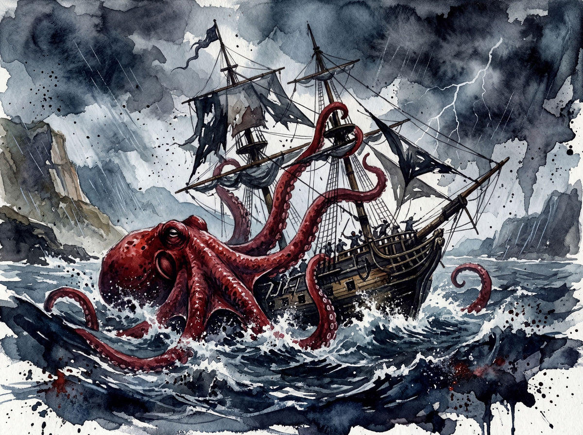 The Octopus Beast Mural Wallpaper - pure wallpaper artwork