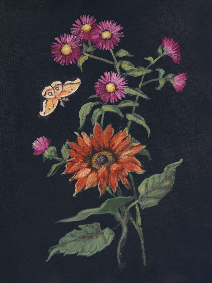 Botanical Beauty II Jewel Mural Wallpaper