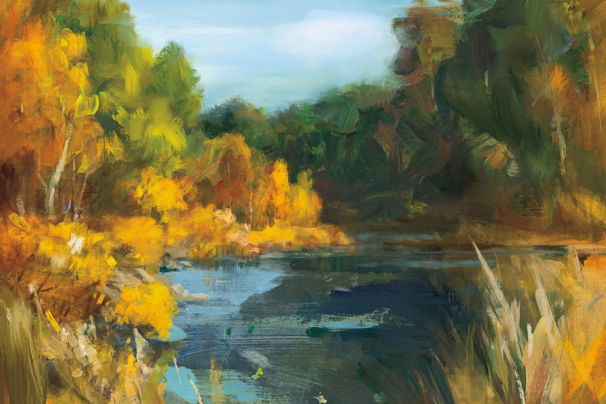 Autumn River Mural Wallpaper - pure wallpaper artwork