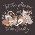 Pumpkins and Paws II Dark Mural Wallpaper - pure wallpaper artwork
