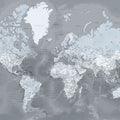 World Map Cities - Zanders Mural Wallpaper - pure wallpaper artwork
