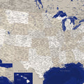 US Map Detailed - Kameryn Mural Wallpaper - pure wallpaper artwork
