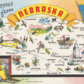 Greetings From Nebraska Map Mural Wallpaper - pure wallpaper artwork