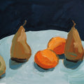 Pear and Orange Mural Wallpaper - pure wallpaper artwork