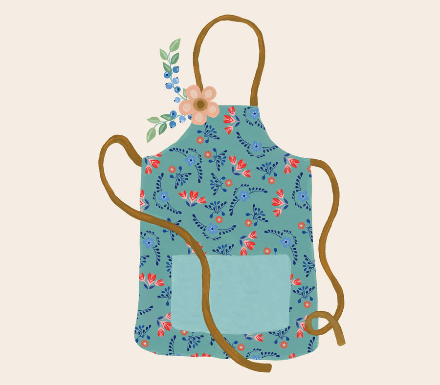 Baking with Blueberries IV Mural Wallpaper