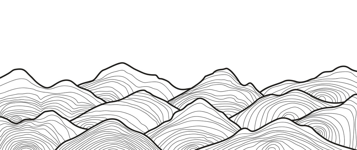 Line Mountain Mural Wallpaper - pure wallpaper artwork