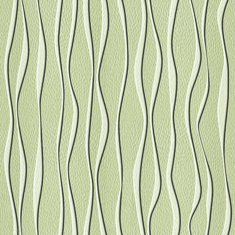 Swaying Lines, Pistachio Mural Wallpaper