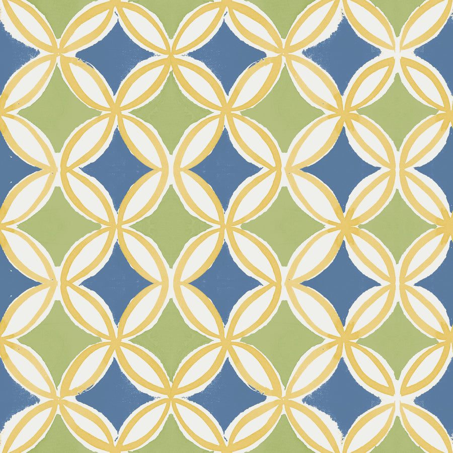 Starcircle Green Mural Wallpaper