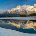 Three Sisters Mountain Winter Mural Wallpaper - pure wallpaper artwork