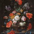 Still Life with Flowers and a Watch Mural Wallpaper - pure wallpaper artwork