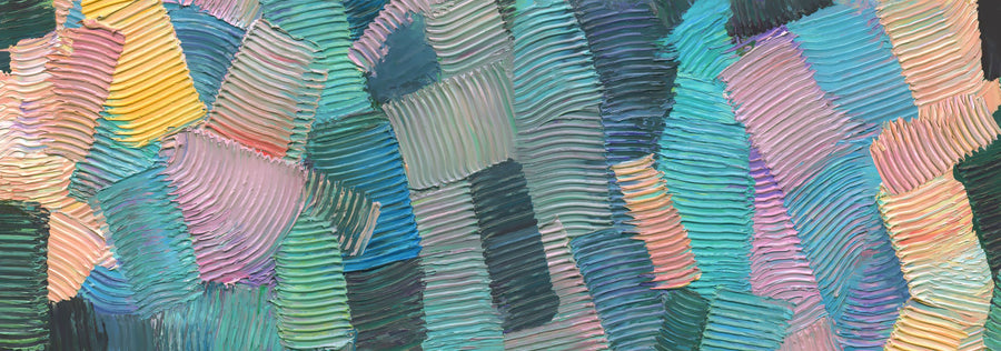 Abstract Stroke Texture Painting, Warm Mural Wallpaper