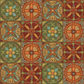 Autumn Tiles Brown Mural Wallpaper - pure wallpaper artwork