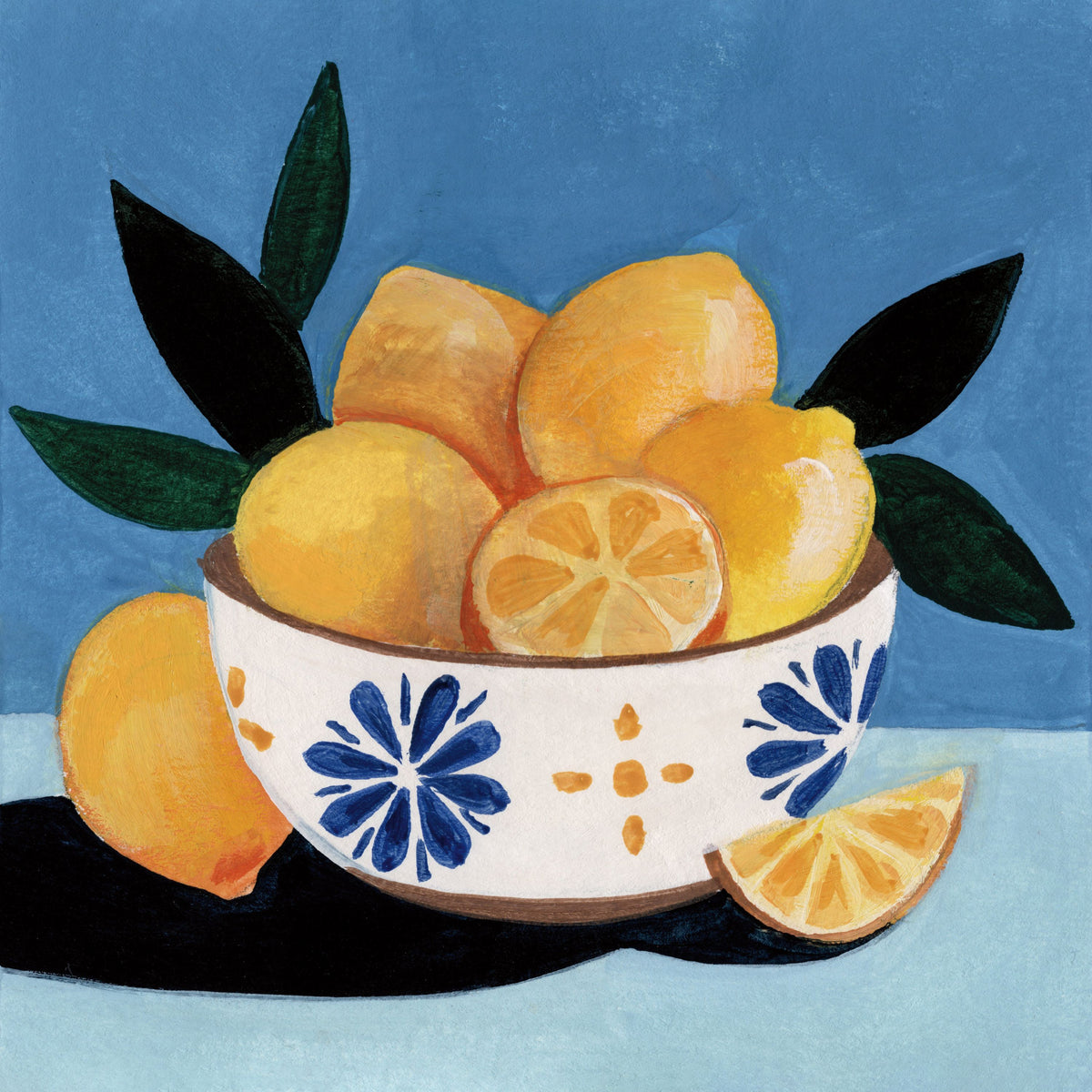 Lifes Bowl of Lemons Mural Wallpaper - pure wallpaper artwork