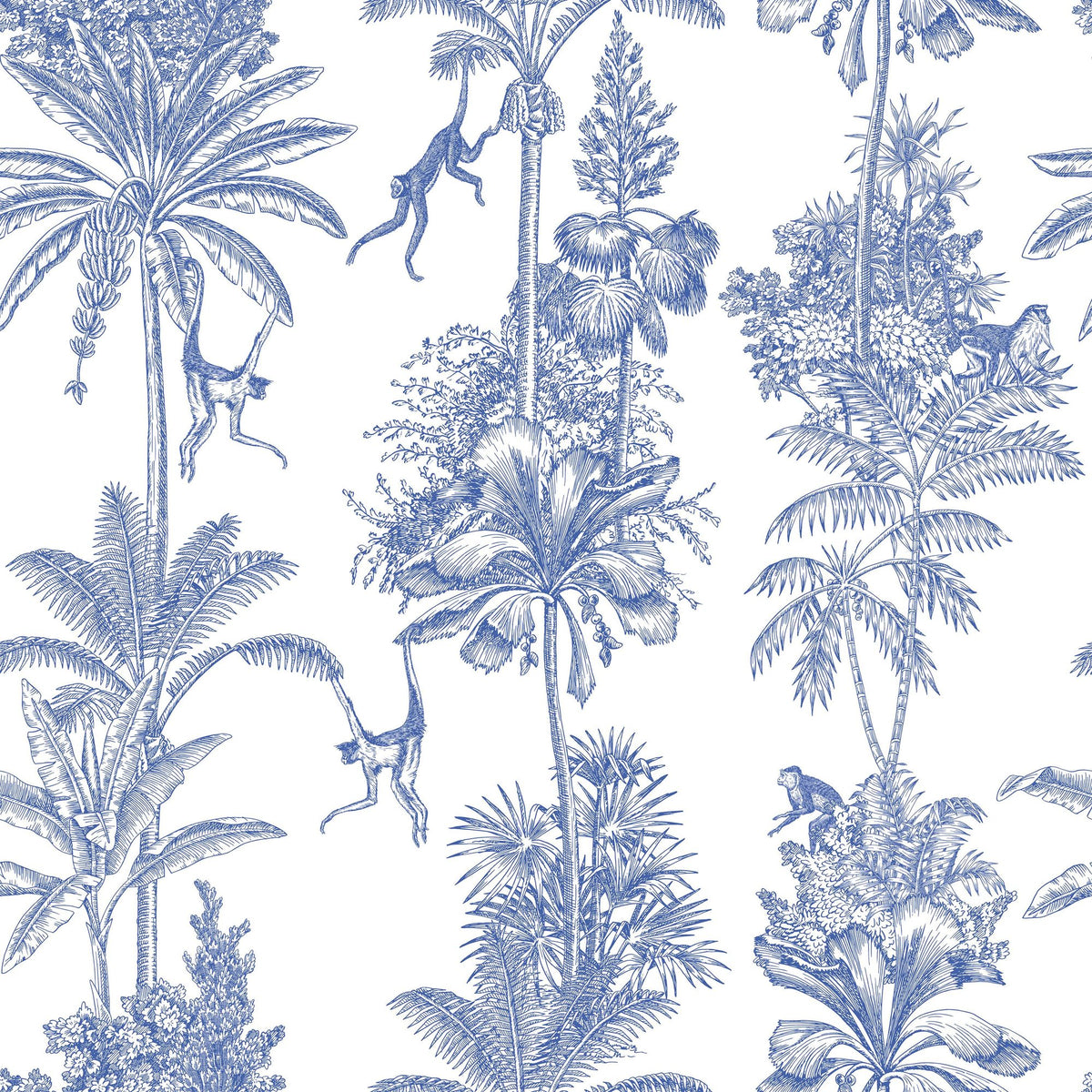Jungle Toile Mural Wallpaper - pure wallpaper artwork