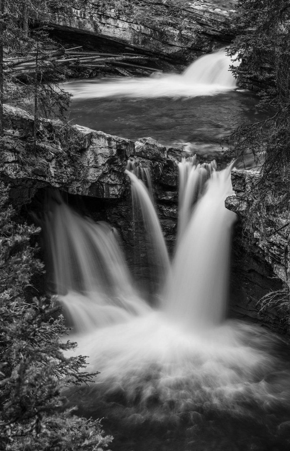 Johnston Creek Canyon BW Mural Wallpaper - pure wallpaper artwork