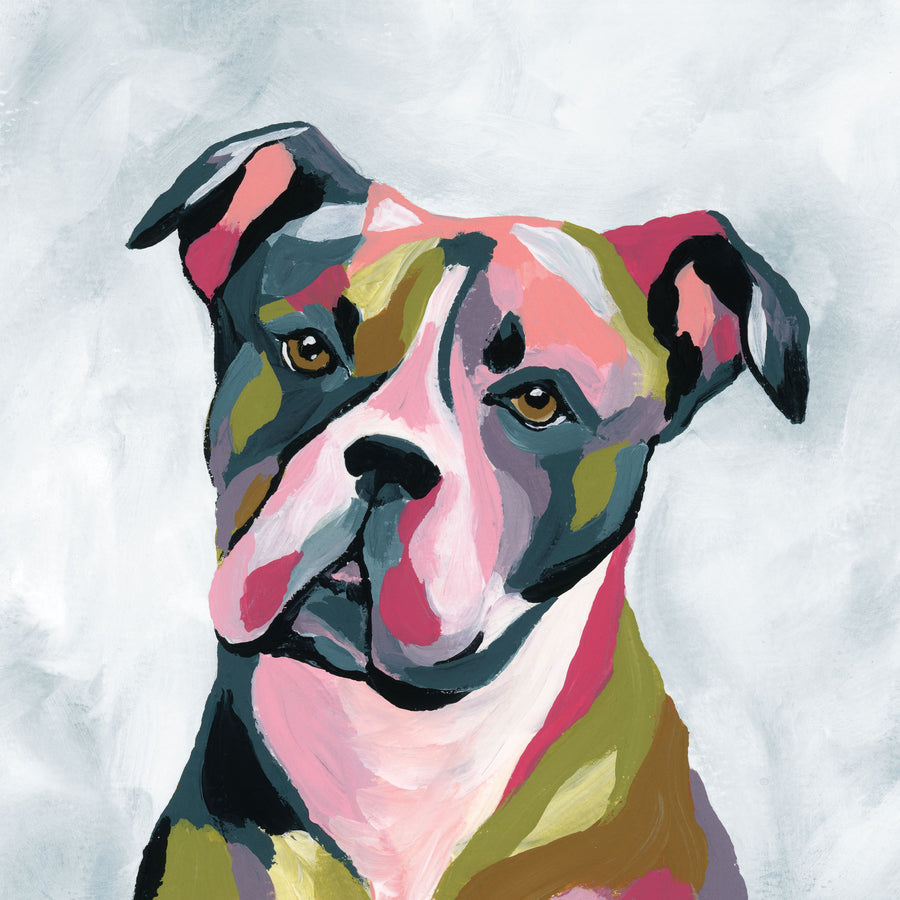 Abstract Pitbull Mural Wallpaper
