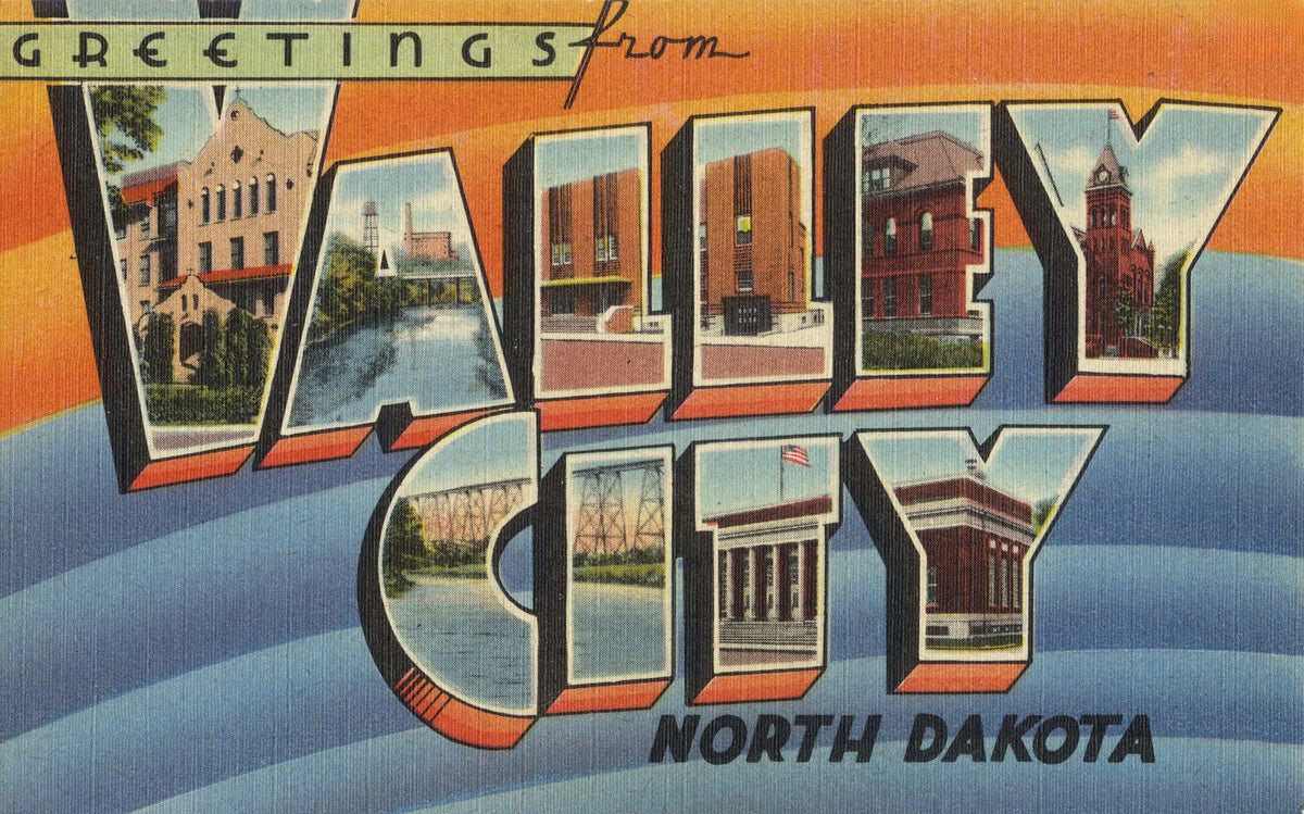 Greetings From Valley City Mural Wallpaper - pure wallpaper artwork