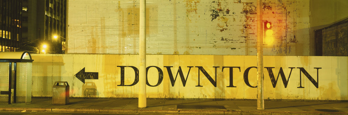 Downtown Directions Mural Wallpaper - pure wallpaper artwork