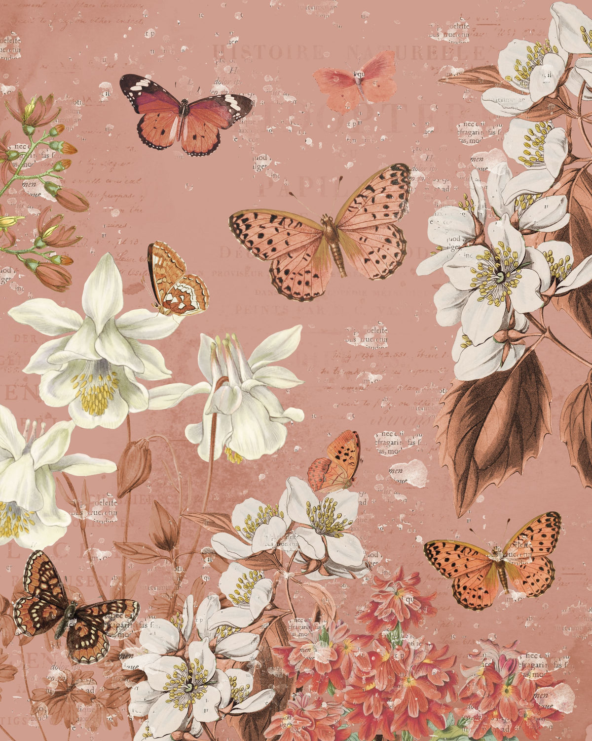 Flutter and Bloom I Mural Wallpaper - pure wallpaper artwork