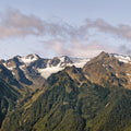 Olympic Mountains Mural Wallpaper - Neutral Tone - pure wallpaper artwork