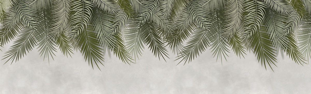 Palms Around Us Mural Wallpaper - Neutral Tone - pure wallpaper artwork