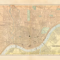 Map of Cincinnati Mural Wallpaper - pure wallpaper artwork