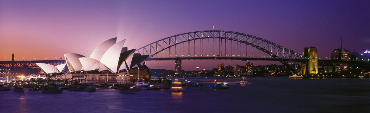 Sydney Harbor Twilight Mural Wallpaper - pure wallpaper artwork