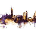 Venice Itay Skyline Purple & Gold Mural Wallpaper - pure wallpaper artwork