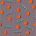 Memphis Dots & Stripes, Pink Mural Wallpaper - pure wallpaper artwork