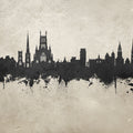 Worcester England Skyline Concrete Mural Wallpaper - pure wallpaper artwork